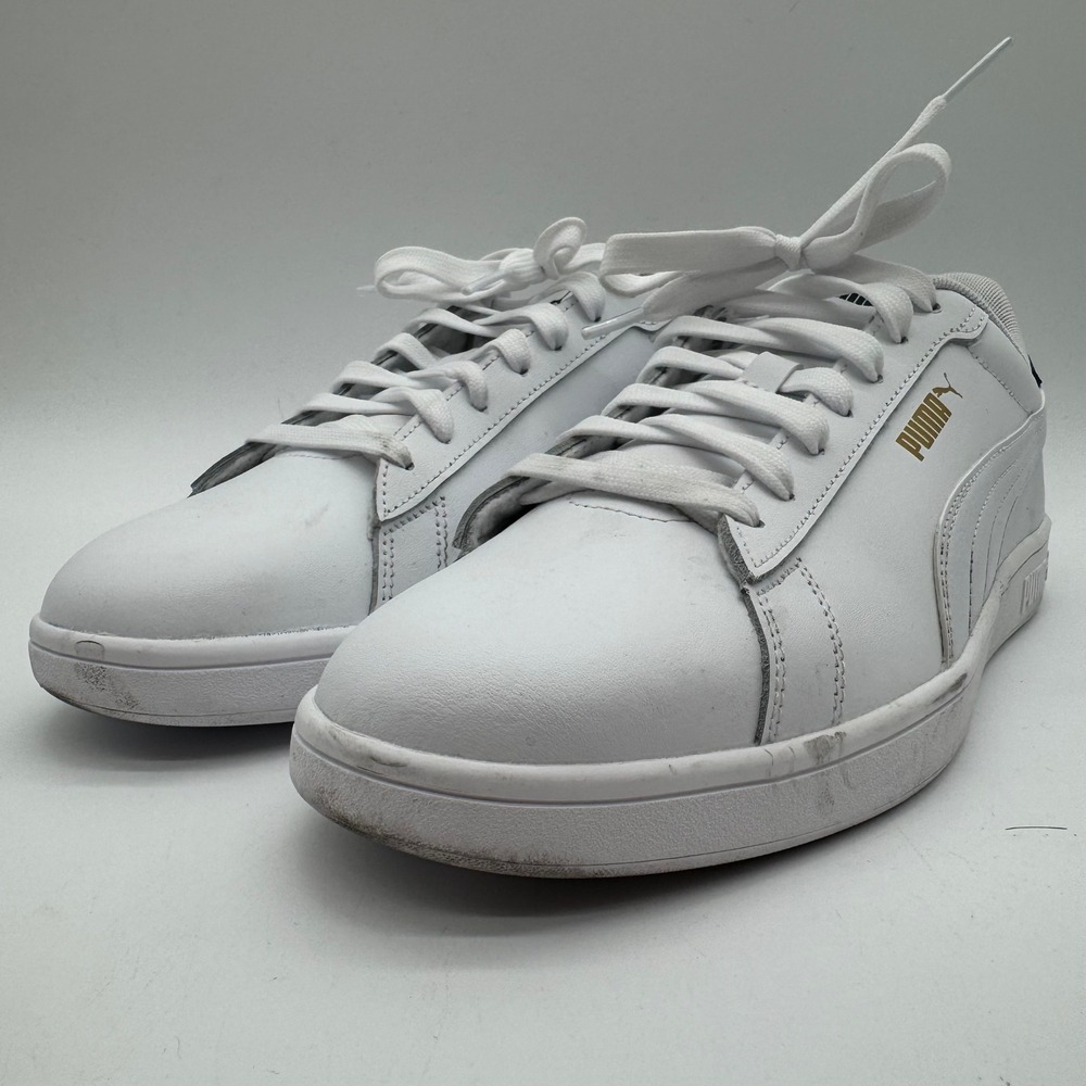 Puma Ace Court Men's White Leather Sneakers Casual‎ Shoes Size 12